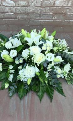 Natural White Lily &amp; Rose Spray